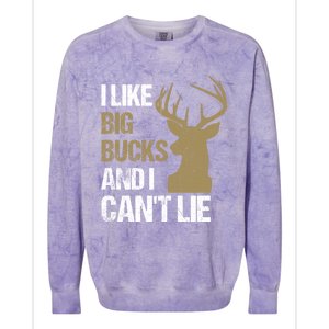 I Like Big Bucks And I Cannot Lie Funny Deer Hunting Father Great Gift Colorblast Crewneck Sweatshirt