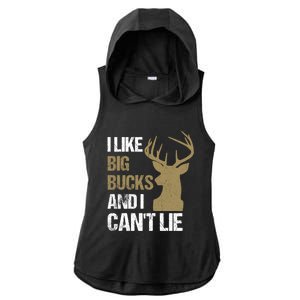 I Like Big Bucks And I Cannot Lie Funny Deer Hunting Father Great Gift Ladies PosiCharge Tri-Blend Wicking Draft Hoodie Tank