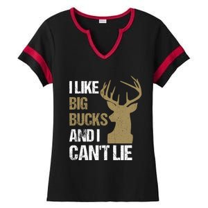 I Like Big Bucks And I Cannot Lie Funny Deer Hunting Father Great Gift Ladies Halftime Notch Neck Tee