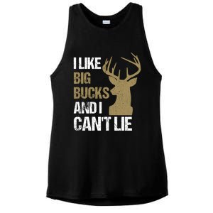 I Like Big Bucks And I Cannot Lie Funny Deer Hunting Father Great Gift Ladies PosiCharge Tri-Blend Wicking Tank