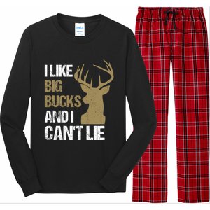 I Like Big Bucks And I Cannot Lie Funny Deer Hunting Father Great Gift Long Sleeve Pajama Set