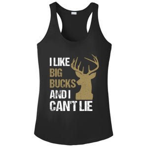 I Like Big Bucks And I Cannot Lie Funny Deer Hunting Father Great Gift Ladies PosiCharge Competitor Racerback Tank