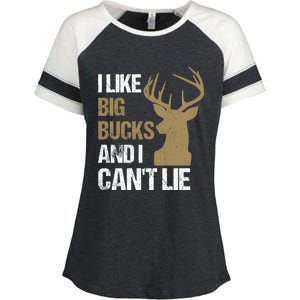 I Like Big Bucks And I Cannot Lie Funny Deer Hunting Father Great Gift Enza Ladies Jersey Colorblock Tee