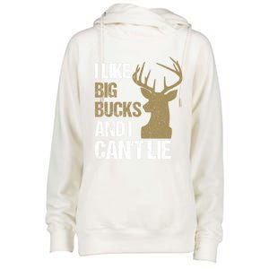 I Like Big Bucks And I Cannot Lie Funny Deer Hunting Father Great Gift Womens Funnel Neck Pullover Hood