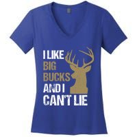 I Like Big Bucks And I Cannot Lie Funny Deer Hunting Father Great Gift Women's V-Neck T-Shirt