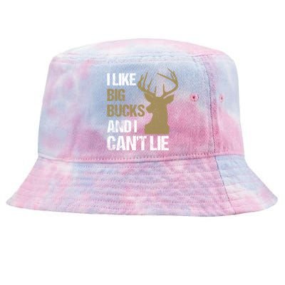 I Like Big Bucks And I Cannot Lie Funny Deer Hunting Father Great Gift Tie-Dyed Bucket Hat