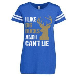 I Like Big Bucks And I Cannot Lie Funny Deer Hunting Father Great Gift Enza Ladies Jersey Football T-Shirt