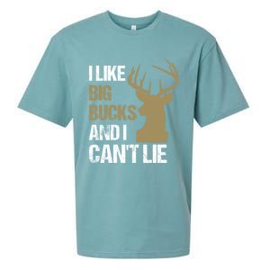 I Like Big Bucks And I Cannot Lie Funny Deer Hunting Father Great Gift Sueded Cloud Jersey T-Shirt