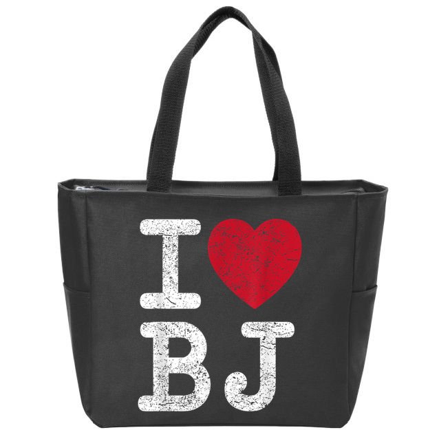 I Love Bj Beijing China Bj Zip Tote Bag
