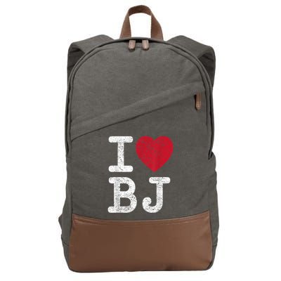 I Love Bj Beijing China Bj Cotton Canvas Backpack