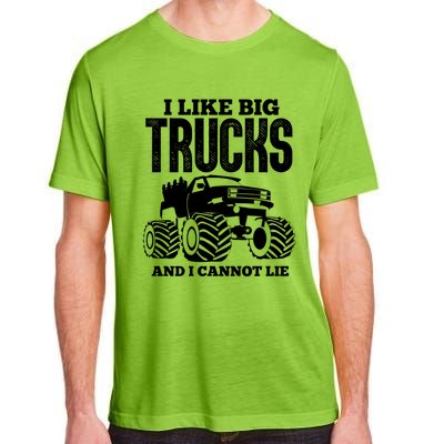 I Like Big Trucks And I Cannot Lie Funny Monster Truck Great Gift Adult ChromaSoft Performance T-Shirt