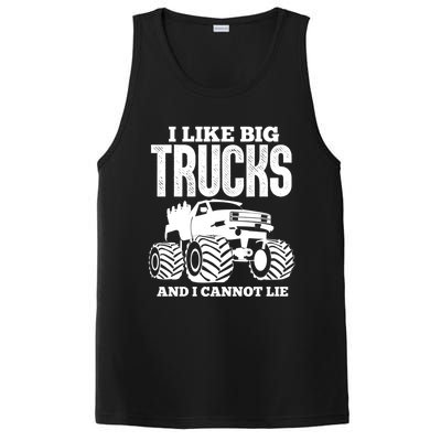 I Like Big Trucks And I Cannot Lie Funny Monster Truck Great Gift PosiCharge Competitor Tank