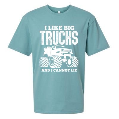 I Like Big Trucks And I Cannot Lie Funny Monster Truck Great Gift Sueded Cloud Jersey T-Shirt