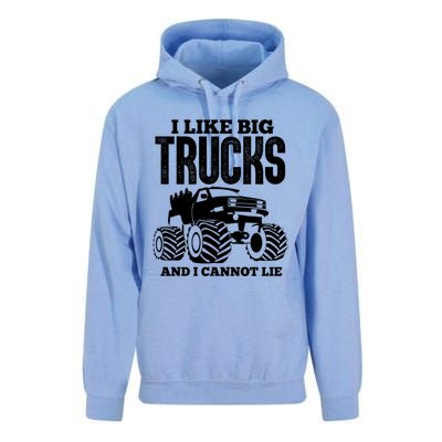 I Like Big Trucks And I Cannot Lie Funny Monster Truck Great Gift Unisex Surf Hoodie