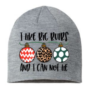 I Like Big Bulbs And I Can Not Lie Bells Funny Christmas Gift Sustainable Beanie