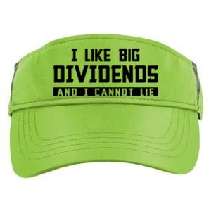 I Like Big Dividends Investor Stock Market Capitalism Gift Adult Drive Performance Visor