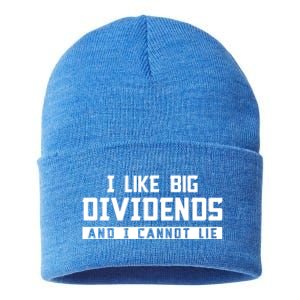 I Like Big Dividends Investor Stock Market Capitalism Gift Sustainable Knit Beanie