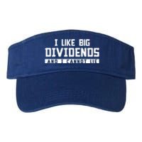 I Like Big Dividends Investor Stock Market Capitalism Gift Valucap Bio-Washed Visor