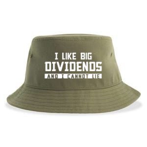 I Like Big Dividends Investor Stock Market Capitalism Gift Sustainable Bucket Hat