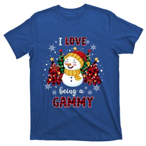 I Love Being A Gammy Snow Christmas Tree Xmas Gift Meaningful Gift T-Shirt