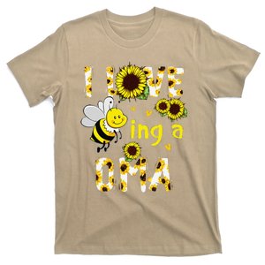 I Love Being A Oma Sunflower Bee, Mother's Day T-Shirt