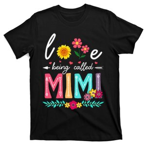 I Love Being Called Mimi Sunflower Gift Mother's Day T-Shirt