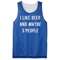 I Like Beer And Maybe 3 People Mesh Reversible Basketball Jersey Tank