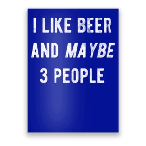 I Like Beer And Maybe 3 People Poster