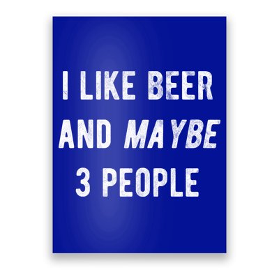 I Like Beer And Maybe 3 People Poster