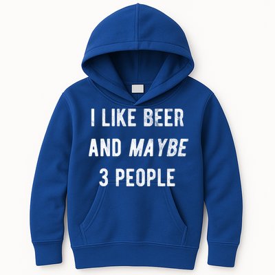 I Like Beer And Maybe 3 People Kids Hoodie