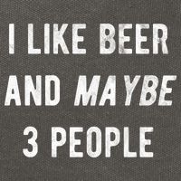 I Like Beer And Maybe 3 People Cotton Canvas Backpack