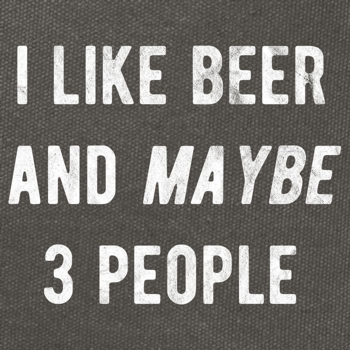 I Like Beer And Maybe 3 People Cotton Canvas Backpack