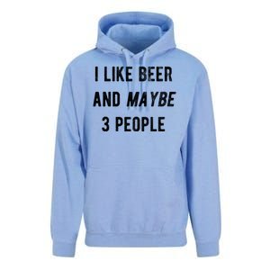 I Like Beer And Maybe 3 People Unisex Surf Hoodie