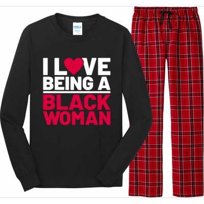 I Love Being A Black Funny Black History Month Cool Gift Long Sleeve Pajama Set