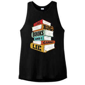 I Like Big Books And I Cannot Lie Librarian Book Reader Ladies PosiCharge Tri-Blend Wicking Tank