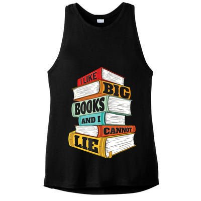 I Like Big Books And I Cannot Lie Librarian Book Reader Ladies PosiCharge Tri-Blend Wicking Tank