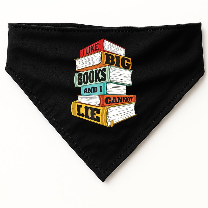 I Like Big Books And I Cannot Lie Librarian Book Reader USA-Made Doggie Bandana
