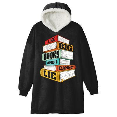 I Like Big Books And I Cannot Lie Librarian Book Reader Hooded Wearable Blanket