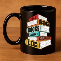 I Like Big Books And I Cannot Lie Librarian Book Reader 11oz C Handle Ceramic Mug