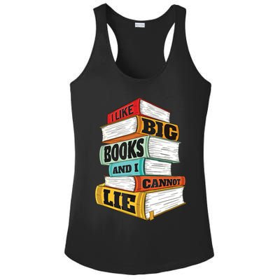 I Like Big Books And I Cannot Lie Librarian Book Reader Ladies PosiCharge Competitor Racerback Tank