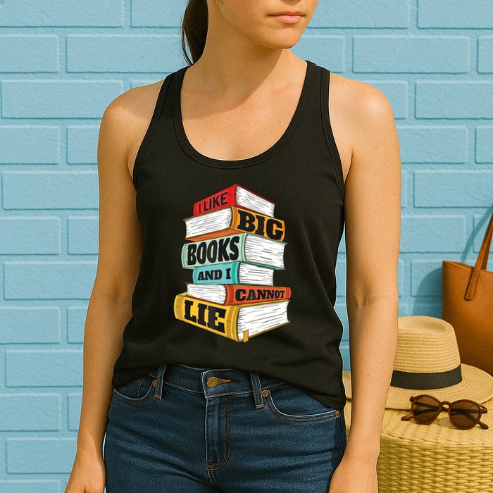 I Like Big Books And I Cannot Lie Librarian Book Reader Womens Tank Top