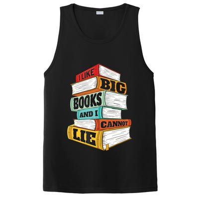 I Like Big Books And I Cannot Lie Librarian Book Reader PosiCharge Competitor Tank