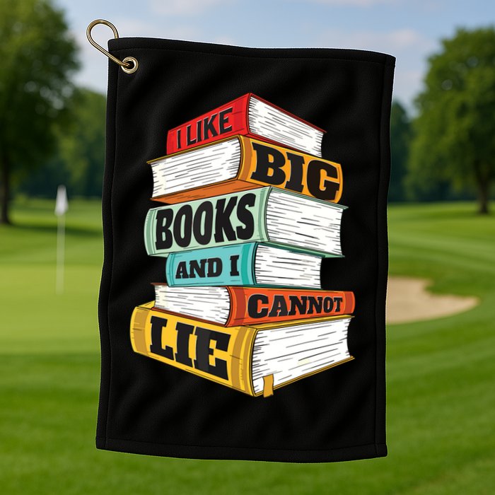 I Like Big Books And I Cannot Lie Librarian Book Reader Golf Towel