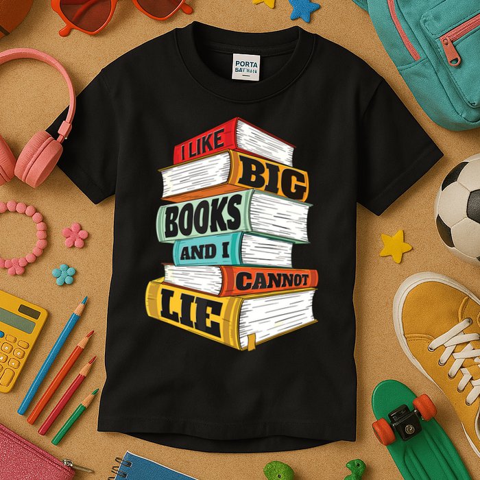 I Like Big Books And I Cannot Lie Librarian Book Reader Kids T-Shirt