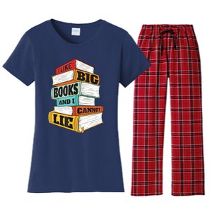 I Like Big Books And I Cannot Lie Librarian Book Reader Women's Flannel Pajama Set