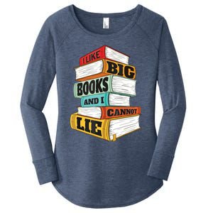 I Like Big Books And I Cannot Lie Librarian Book Reader Women's Perfect Tri Tunic Long Sleeve Shirt