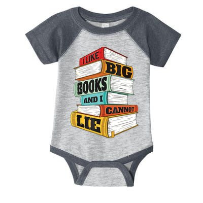 I Like Big Books And I Cannot Lie Librarian Book Reader Infant Baby Jersey Bodysuit