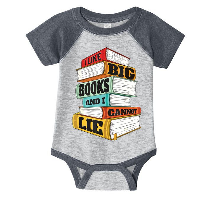 I Like Big Books And I Cannot Lie Librarian Book Reader Infant Baby Jersey Bodysuit