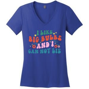 I Like Big Bulbs And I Can Not Lie Cute Gift Women's V-Neck T-Shirt