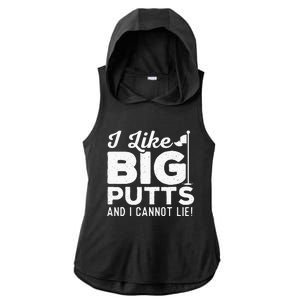 I Like Big Putts And I Cannot Lie retro Golf Lover Hobby Ladies PosiCharge Tri-Blend Wicking Draft Hoodie Tank